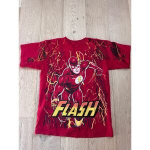 DC Comics Men's Flash T shirt Red Modern Size Medium Cotton Graphic